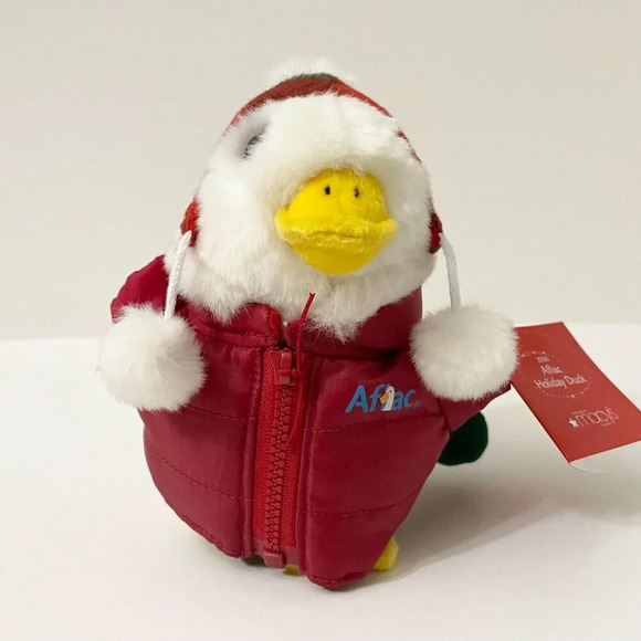 2008 Macys Aflac Plush Duck Talking Collectible Plush Duck Christmas Holiday - Picture 3 of 15